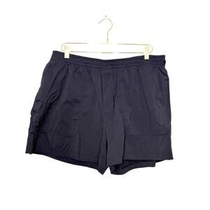 Lululemon Bowline 5" Short Men XXL Black Sweat Wicking‎ Pockets Stretch Gym